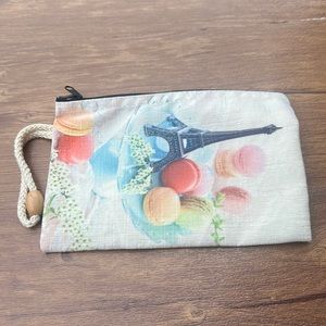 Eiffel Towel macaroon Small Flat Amenity Bag